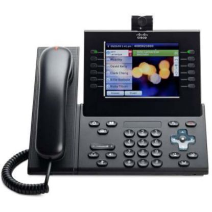 Picture of Cisco Slimline Handset for IP Phone - Corded - USB - Charcoal