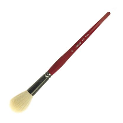 Picture of Silver Brush White Mop Paint Brush, 5518S, Size 16, Round Bristle, Goat Hair, Dark Red