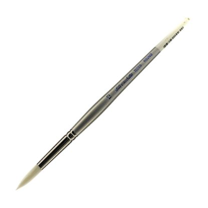 Picture of Silver Brush Silverwhite Series Short-Handle Paint Brush, Size 12, Round Bristle, Synthetic Taklon Filament, Silver/White