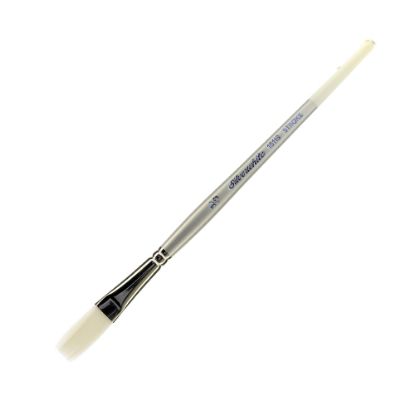 Picture of Silver Brush Silverwhite Series Short-Handle Paint Brush, 1/2in, Bright Bristle, Synthetic Taklon Filament, Multicolor