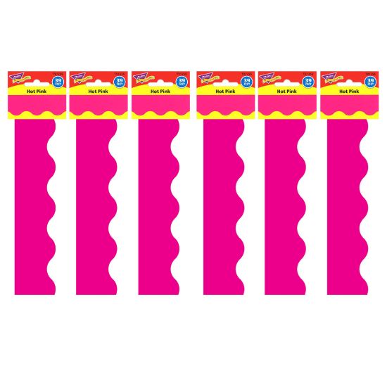 Picture of Trend Terrific Trimmers, Hot Pink, 39ft Per Pack, Set Of 6 Packs