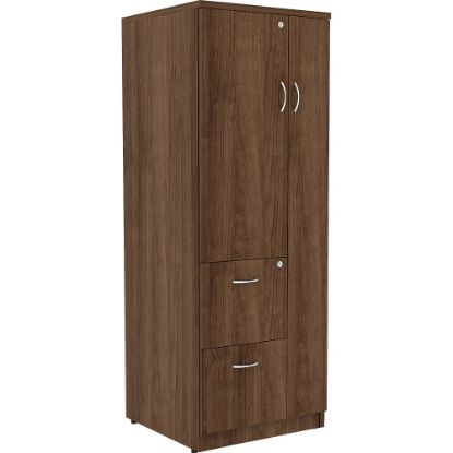 Picture of Lorell Essentials Tall Storage Cabinet, 2 Adjustable Shelves, Walnut