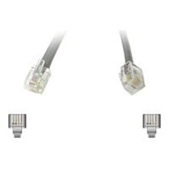 Picture of C2G - Phone cable - RJ-11 (M) to RJ-11 (M) - 14 ft - silver