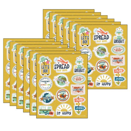 Picture of Carson Dellosa Education Motivational Stickers, Lets Explore Think Positive, 72 Stickers Per Pack, Set Of 12 Packs