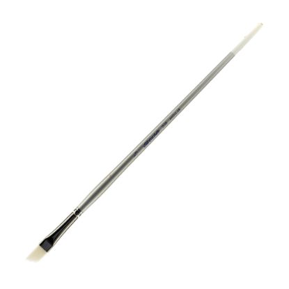 Picture of Silver Brush Silverwhite Series Long-Handle Paint Brush, Size 1/2in, Angular Bristle, Synthetic, Silver/White