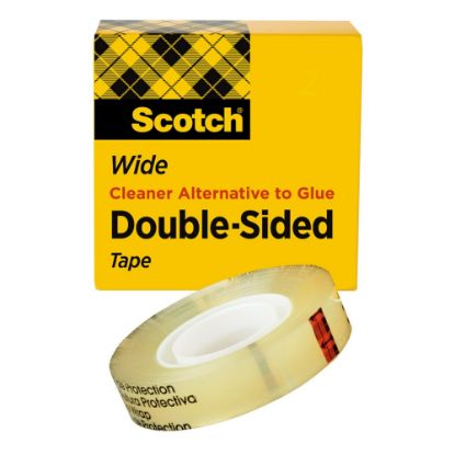 Picture of Scotch Double Sided Tape, Permanent, 1 in x 1296 in, 1 Tape Roll, Clear, Home Office and School Supplies