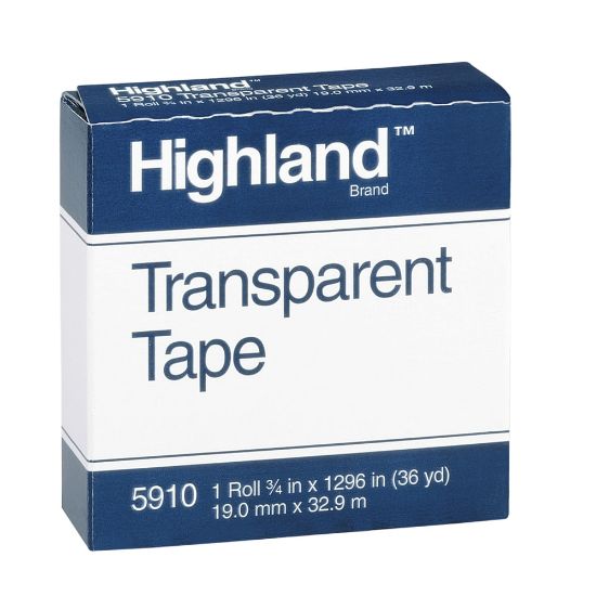 Picture of 3M Highland 5910 Transparent Tape, 3/4in x 1,296in