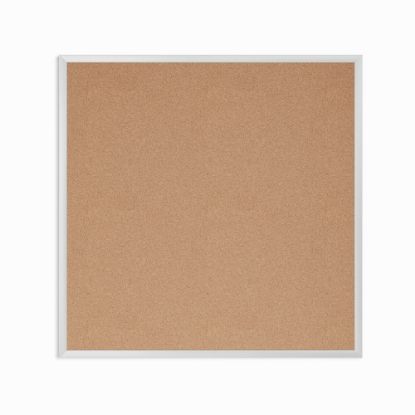 Picture of U Brands Cork Bulletin Board, 36in X 36in, Silver Aluminum Frame, Actual Size 35in X 35in (2877U00-01)