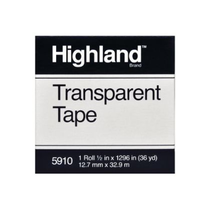 Picture of 3M Highland 5910 Transparent Tape, 1/2in x 1,296in