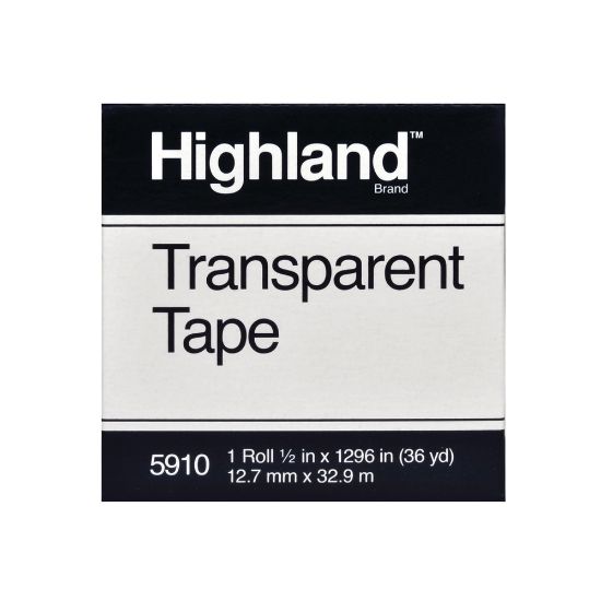 Picture of 3M Highland 5910 Transparent Tape, 1/2in x 1,296in