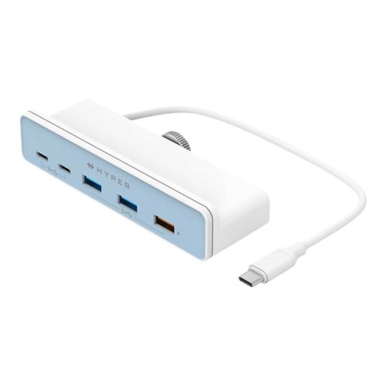 Picture of HyperDrive 5-in-1 USB-C Hub for iMac 24?, 1.03inH x 1.57inW x 4.72inD, White, HD34A6