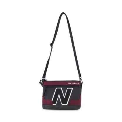 Picture of New Balance Legacy Shoulder Bag, 6-3/4inH x 9-5/16inW x 1-1/4inD, Black/Red