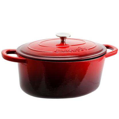 Picture of Crock-Pot Artisan 7-Quart Cast Iron Dutch Oven, Scarlet Red