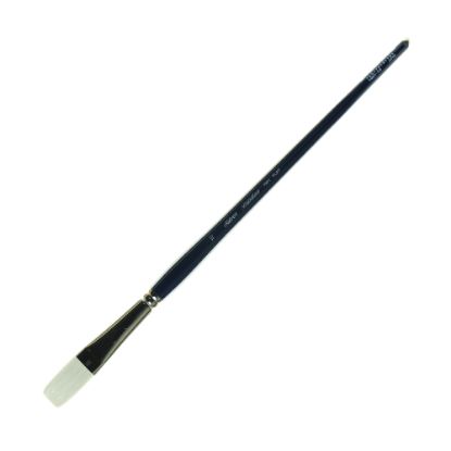 Picture of Silver Brush Bristlon Series Paint Brush, Size 10, Flat Bristle, Synthetic, Deep Blue/Silver