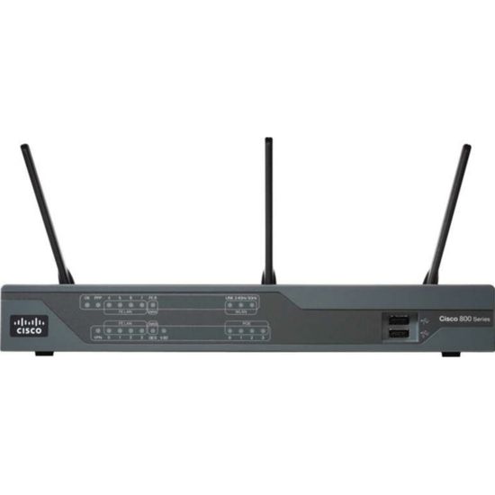 Picture of Cisco 897VA Gigabit Ethernet Security Router - 9 Ports - 8 RJ-45 Port(s) - PoE Ports - Management Port - 1 - Gigabit Ethernet - VDSL2 - Desktop - 1 Year