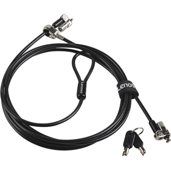 Picture of Lenovo Kensington MicroSaver DS 2.0 MasterKey Twin Head Cable Lock - Master Keyed Lock - For Notebook, Monitor, Desktop Computer