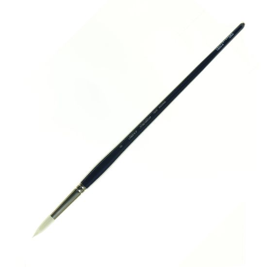 Picture of Silver Brush Bristlon Series Paint Brush, Size 8, Round Bristle, Synthetic, Deep Blue/Silver