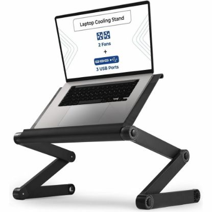 Picture of WorkEZ Executive Ergonomic Aluminum Lap Desk, Black