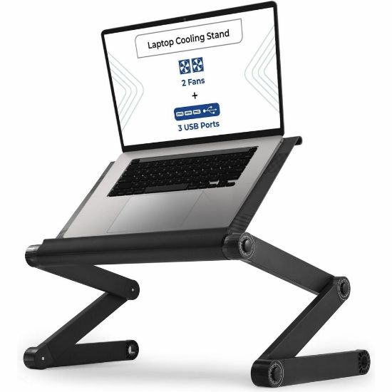 Picture of WorkEZ Executive Ergonomic Aluminum Lap Desk, Black