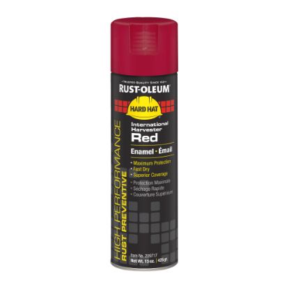 Picture of Rust-Oleum Hard Hat High Performance V2100 System Rust Preventive Enamel Farm Equipment Spray Paint, 15 Oz, Gloss International Harvester Red, Case Of 6 Cans