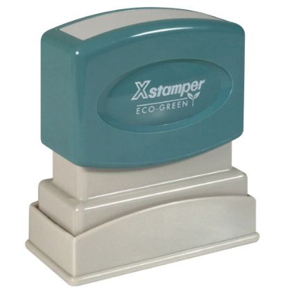 Picture of Xstamper One-Color Title Stamp, Pre-Inked, "Completed", Blue