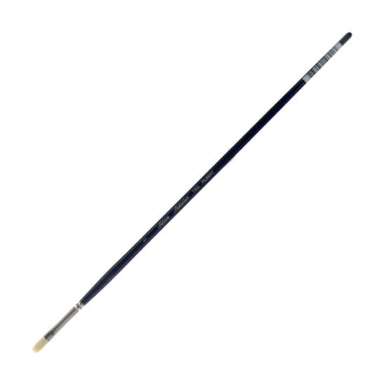 Picture of Silver Brush Bristlon Series Paint Brush, Size 1, Filbert Bristle, Synthetic, Deep Blue/Silver