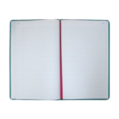 Picture of National Brand Sewn Canvas Account Book, 12 1/8in x 7 5/8in, 50% Recycled, Green, 35 Lines Per Page, Book Of 150 Pages