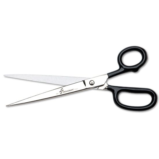 Picture of SKILCRAFT Heavy-Duty Paper Shears, 9in, Pointed, Black (AbilityOne 5110-00-161-6912)