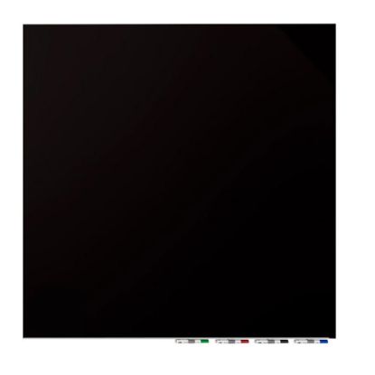 Picture of Ghent Aria Low Profile Glassboard, Magnetic, 48inH x 48inW, Square, Black