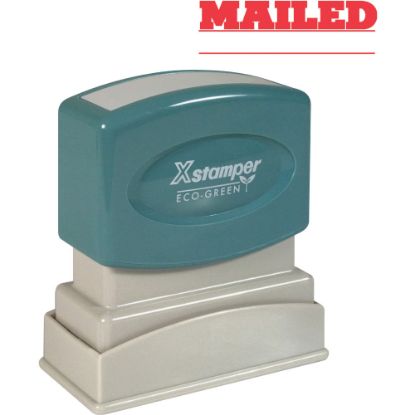 Picture of Xstamper One-Color Title Stamp, Pre-Inked, "Mailed", Red