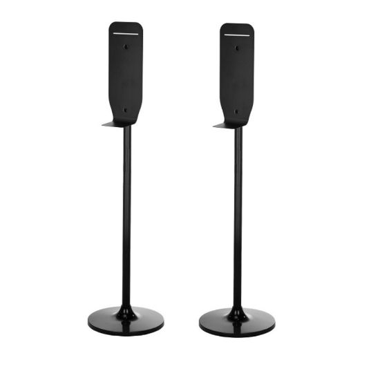 Picture of Alpine Industries Stainless Steel Universal Sanitizer And Soap Dispenser Stands, 55inH x 14-1/2inW x 4-7/8inD, Black, Pack Of 2 Stands