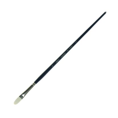 Picture of Silver Brush Bristlon Series Paint Brush, Size 6, Filbert Bristle, Synthetic, Deep Blue/Silver