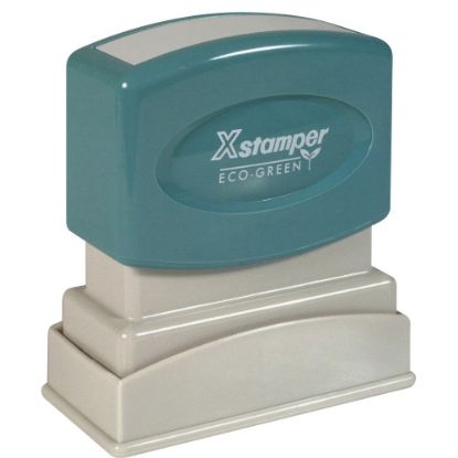 Picture of Xstamper One-Color Title Stamp, Pre-Inked, "Entered", Blue