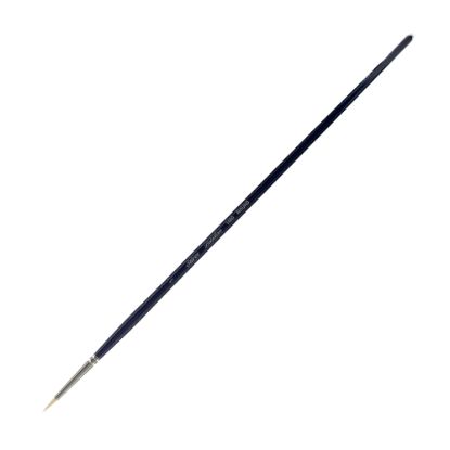 Picture of Silver Brush Bristlon Series Paint Brush, Size 1, Round Bristle, Synthetic, Deep Blue/Silver