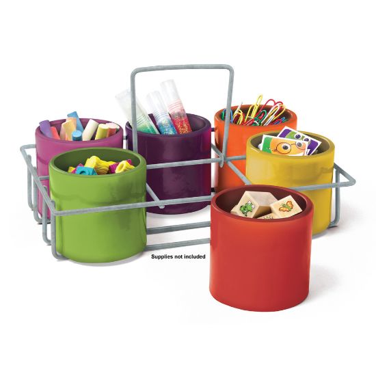 Picture of Essential Learning Products Sensational Classroom 6-Cup Caddy, 10-1/2inH x 7-1/2inW x 3inD, Multicolor