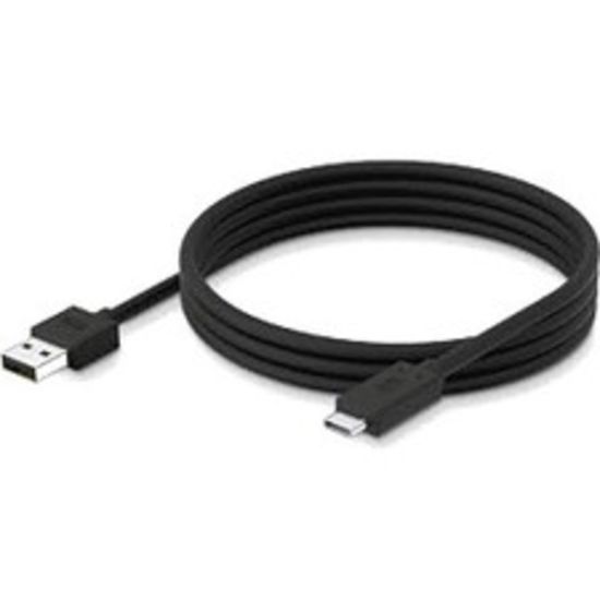 Picture of Zebra USB/USB-C Data Transfer Cable - 3.28 ft USB/USB-C Data Transfer Cable for Mobile Computer - First End: 1 x 24-pin USB Type C - Male - Second End: 1 x USB Type A - Male - Black - 1