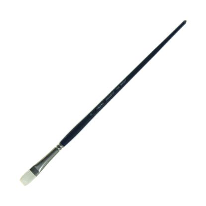 Picture of Silver Brush Bristlon Series Paint Brush, Size 8, Bright Bristle, Synthetic, Deep Blue/Silver