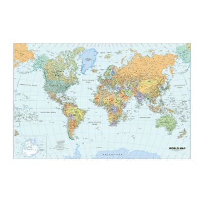 Picture of House of Doolittle Laminated World Map, 25in x 38in