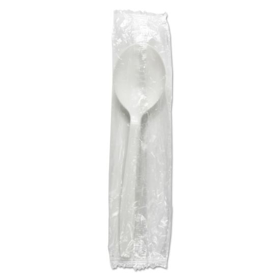 Picture of Boardwalk Heavyweight Wrapped Polypropylene Soup Spoons, White, Pack Of 1000 Spoons