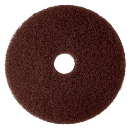 Picture of 3M 7100 Floor Stripper Pads, 20in, Brown, Pack Of 5 Pads