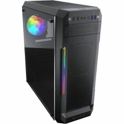 Picture of COUGAR CGR-5NC2B-MESH-G Gaming Computer Case - Mid-tower - Mesh, Tempered Glass - ATX, Micro ATX, Mini ITX Motherboard Supported - 5 x Fan(s) Supported - 1 x Internal 5.25in Bay - 2 x Internal 3.5in Bay - 4 x Internal 2.5in Bay - 7x Slot(s)