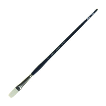 Picture of Silver Brush Bristlon Series Paint Brush, Size 8, Flat Bristle, Synthetic, Deep Blue/Silver