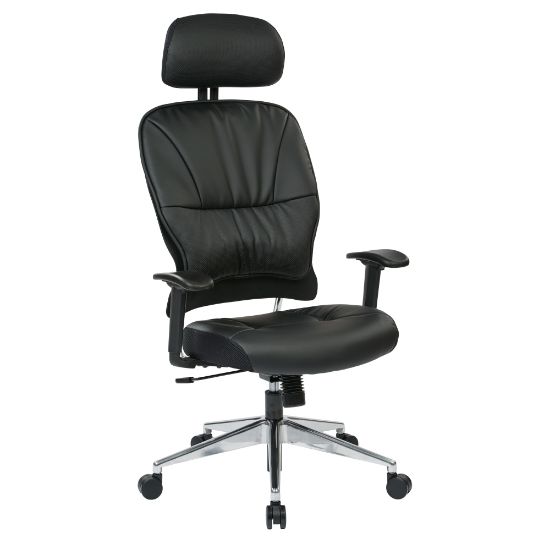 Picture of Office Star Space Seating 32 Series Ergonomic Eco Leather High-Back Managers Chair, Black