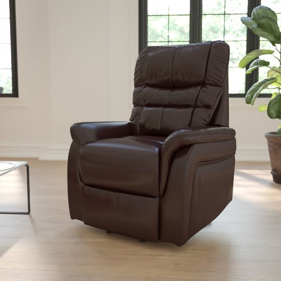 Picture of Flash Furniture Hercules Remote Powered Lift Assist Recliner, Brown