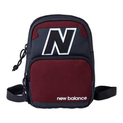 Picture of New Balance Legacy Micro Backpack, 7-1/8inH x 16-15/16inW x 2-1/4inD, Black/Red