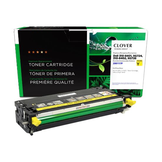 Picture of West Point Remanufactured Yellow High Yield Toner Cartridge Replacement For Dell 8000