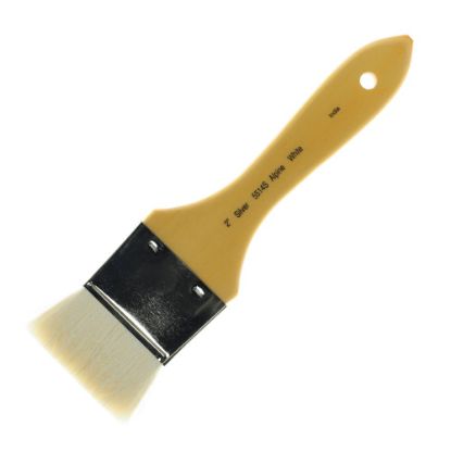 Picture of Silver Brush Series 5514S Alpine Paint Brush, 2in, Wash Bristle, Goat Hair, Yellow