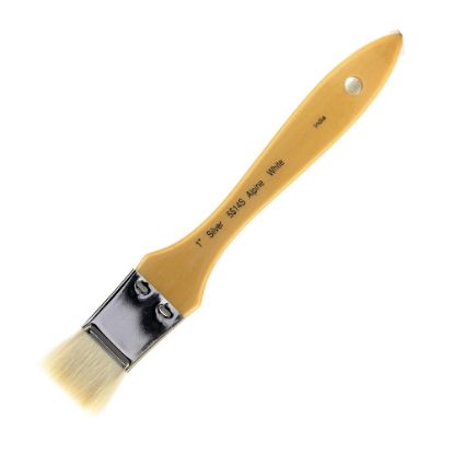 Picture of Silver Brush Series 5514S Alpine Paint Brush, 1in, Wash Bristle, Goat Hair, Yellow