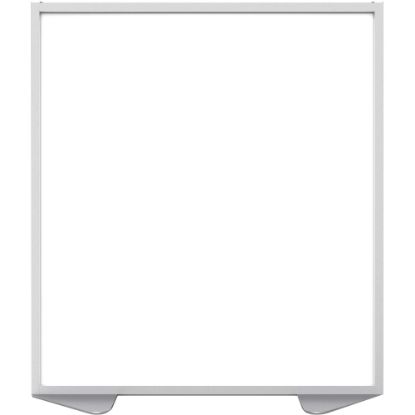 Picture of Ghent Floor Partition With Aluminum Frame, 53-7/8inH x 48inW x 2inD, White