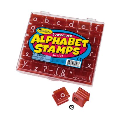 Picture of Learning Resources Lowercase Alphabet And Punctuation Stamps, 1in x 1in, 34 Stamps Per Set, Pack Of 2 Sets